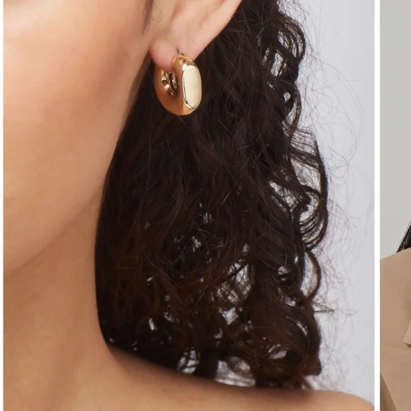 Jenny Bird Gold Medium Mila Hoop Earrings - Picture 2 of 7